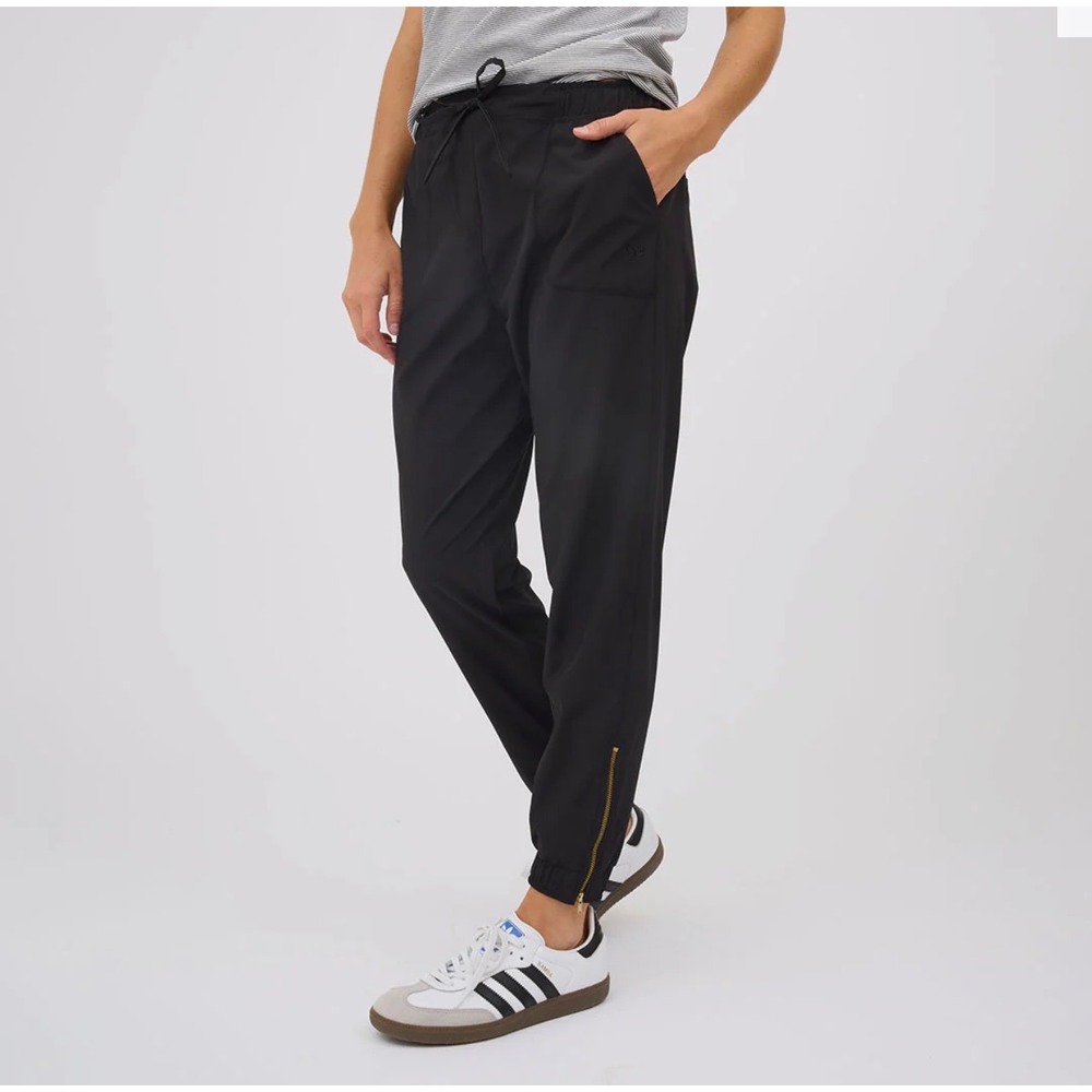 Albion Fit Jetsetter Joggers Black XL Elastic Waist Ankle Zip Performance Pants